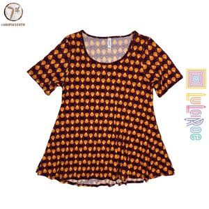 (40% OFF) LuLaRoe Orange & Blue Pattern Tunic Retro Groovy Halloween Boho Blouse